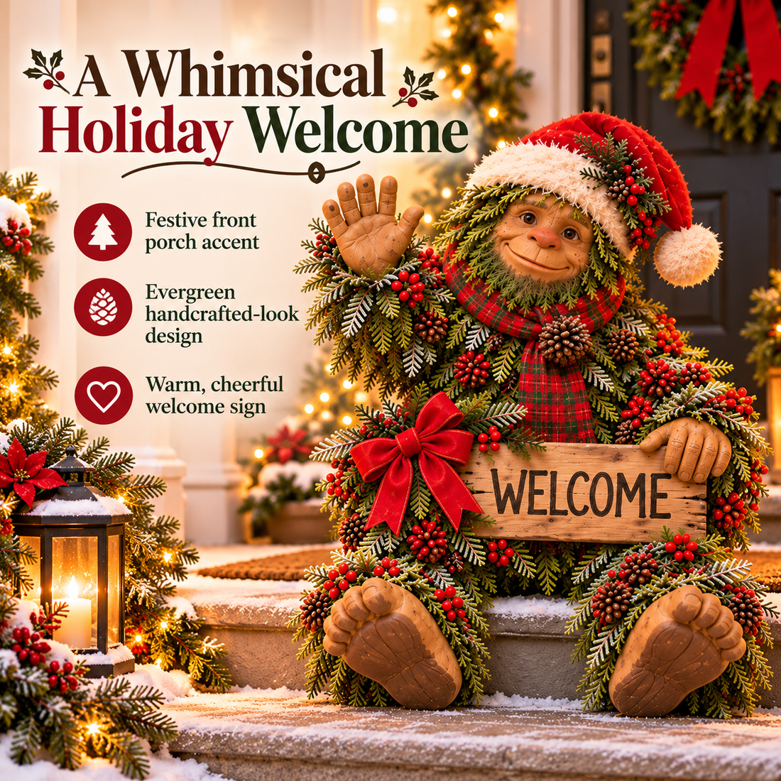 Bigfoot Christmas holiday welcome promotional feature image